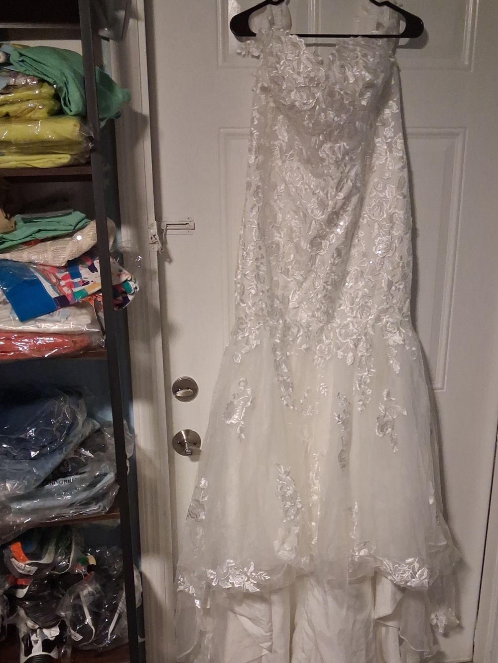 White Lace High-Low Bridal Skirt -
